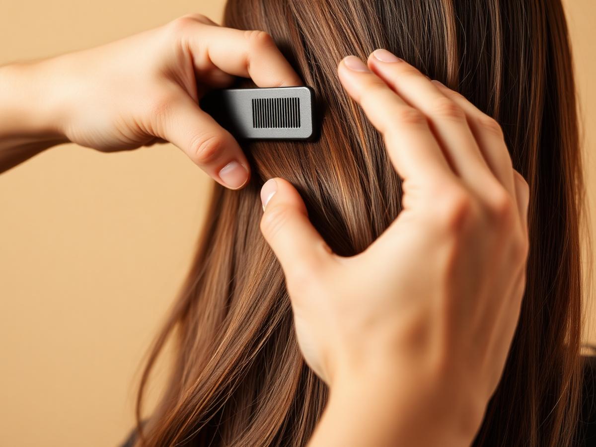 Stylist demonstrating precision technique